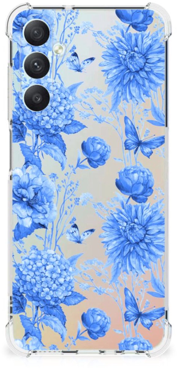Case voor Samsung Galaxy A05s Flowers Blue