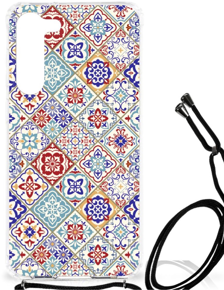 Samsung Galaxy S23 Plus Anti-Shock Hoesje Tiles Color