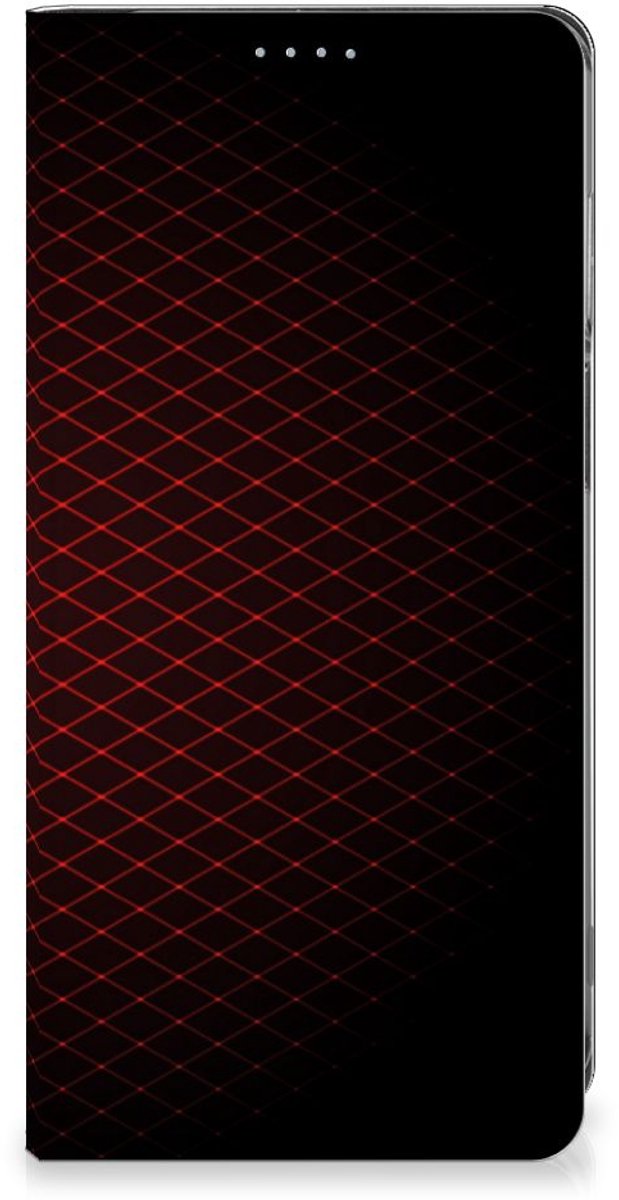 Motorola Moto G62 5G Hoesje met Magneet Geruit Rood