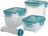 Boîtes de conservation avec pompe à vide - Lot de 3 - Sachets de Prep de repas - Contenants pour congélateur - Boîtes de conservation