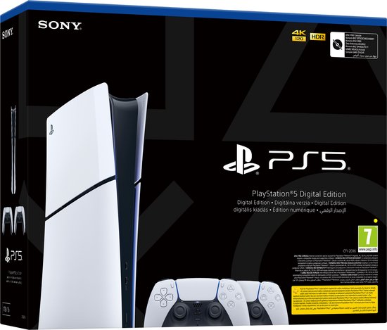 PlayStation 5 – Digital Edition – Slim – 2 DualSense Draadloze Controllers Bundel