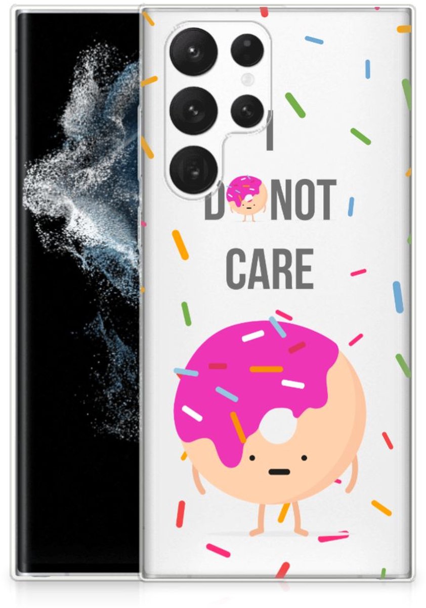 Samsung Galaxy S22 Ultra Siliconen Case Donut Roze
