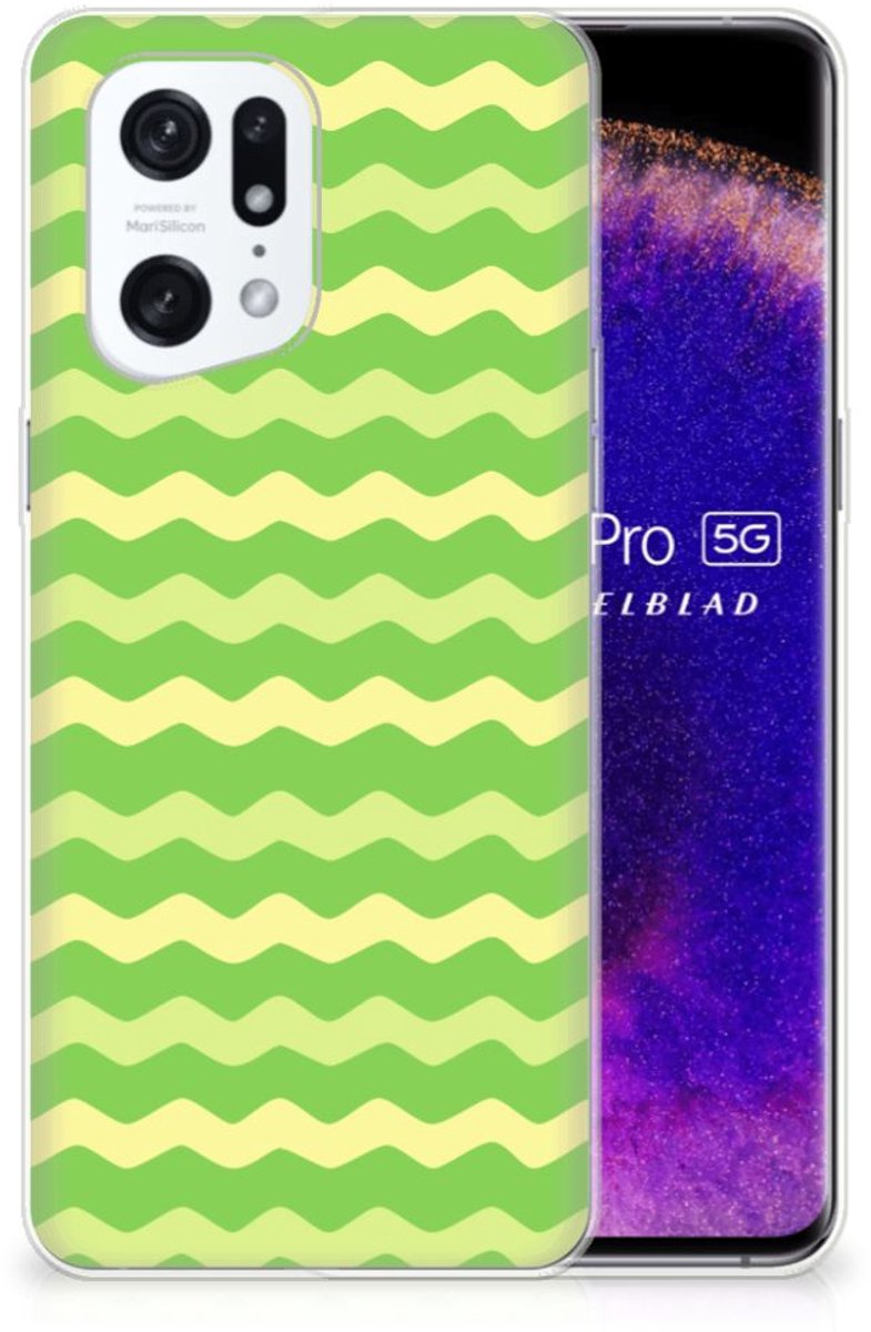 OPPO Find X5 Pro TPU bumper Waves Green