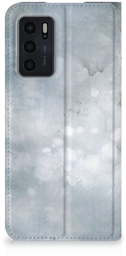 Coque Smartphone OPPO A16 | A16 | A54s coque de téléphone mignon peinture gris