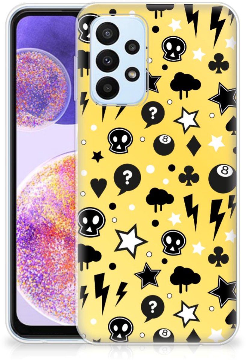 Silicone Back Case Samsung Galaxy A23 Punk Geel