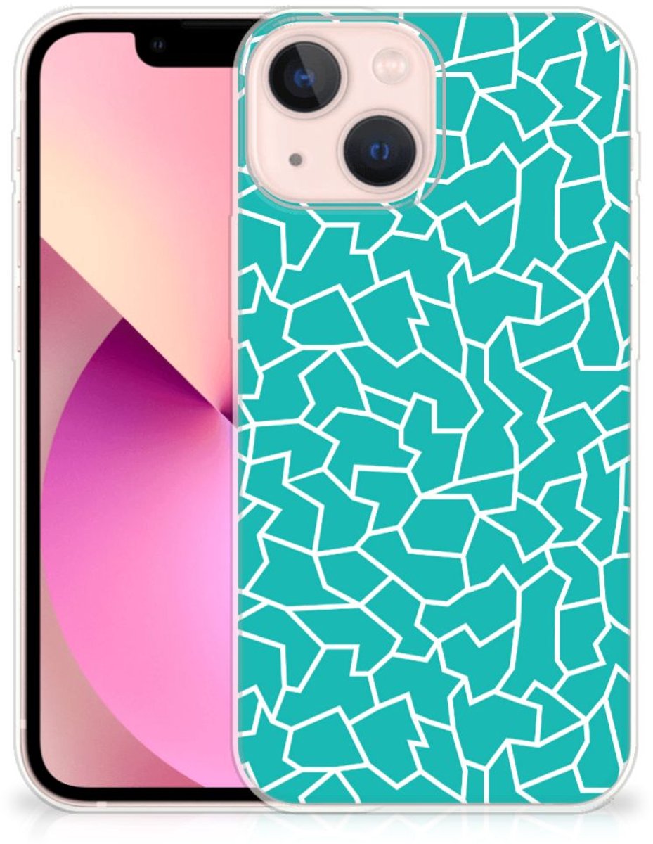 iPhone 13 mini Hoesje maken Cracks Blue