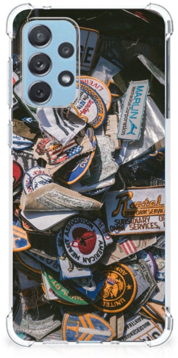 Samsung Galaxy A73 Anti-shock Hoesje met foto Badges