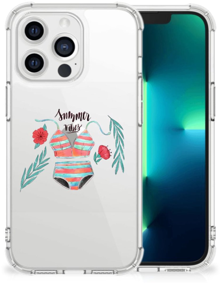 Apple iPhone 13 Pro Stevig Bumper Hoesje Boho Summer