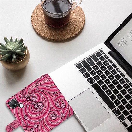 Etui design OPPO A15 Etui pour téléphone portable Swirl Pink