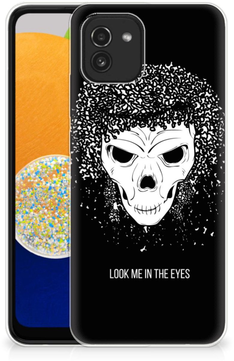 TPU Hoesje voor Silicone Back Case Samsung Galaxy A03 Skull Hair