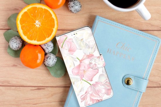 Coque Téléphone OPPO A17 PU Premium Housse pour Belles Fleurs Cadeau d'anniversaire Petite Amie