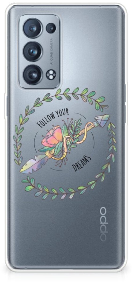 OPPO Reno 6 Pro Plus 5G Telefoonhoesje met Naam Boho Dreams