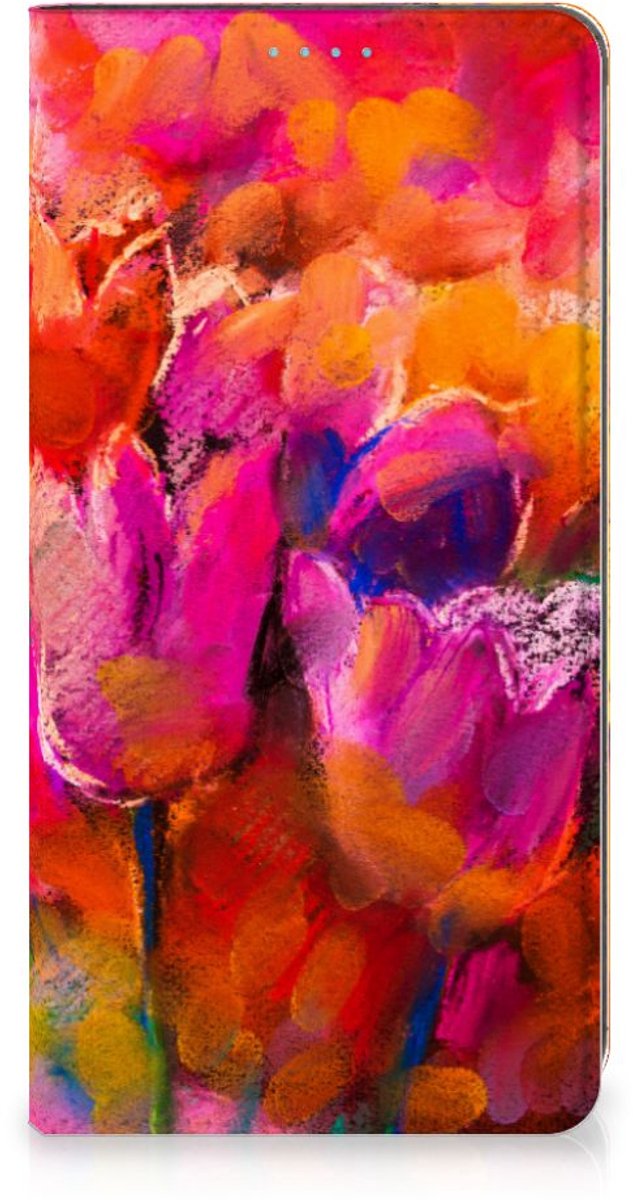 Bookcase Samsung Galaxy A53 Tulips