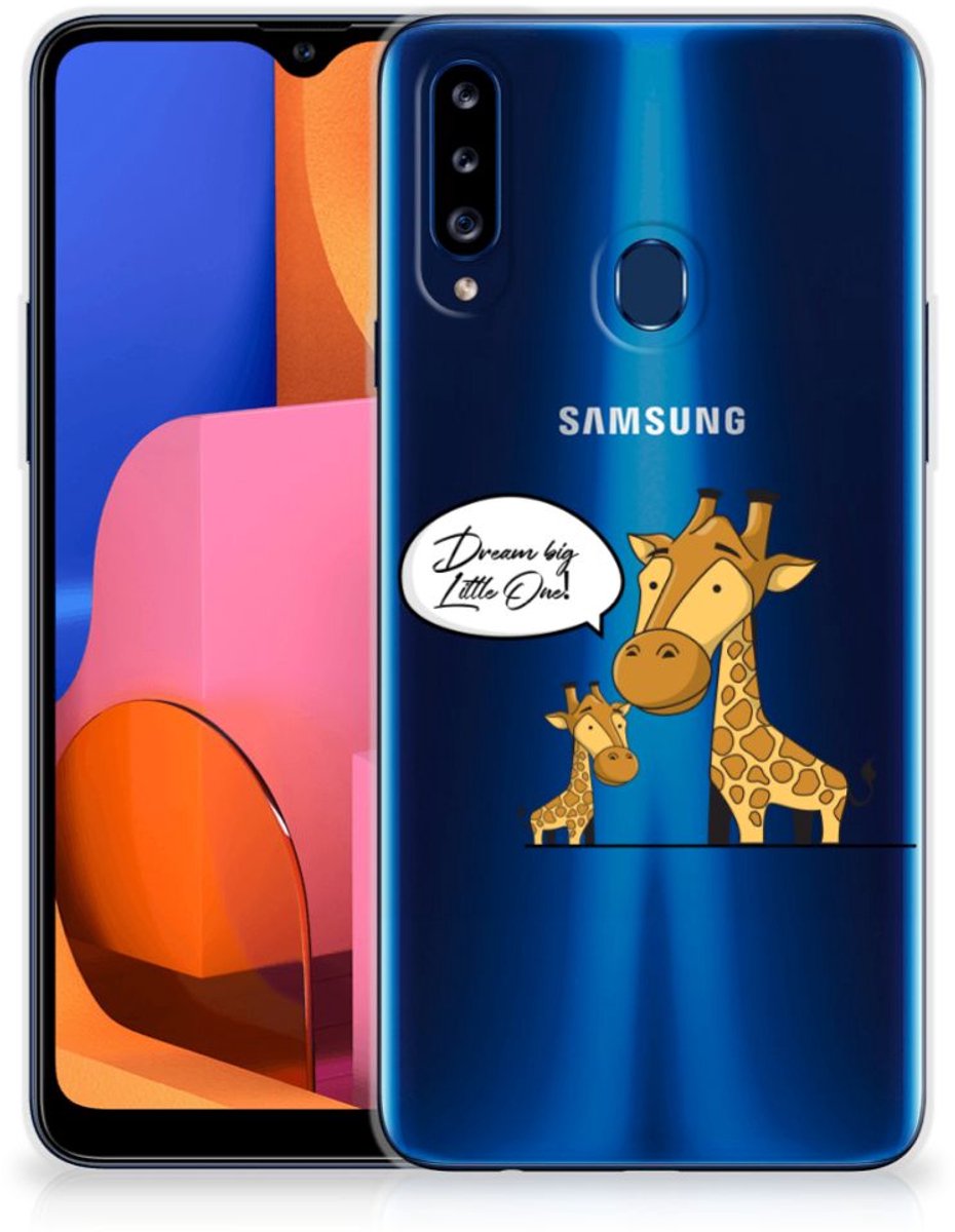 Samsung Galaxy A20s Telefoonhoesje met Naam Giraffe