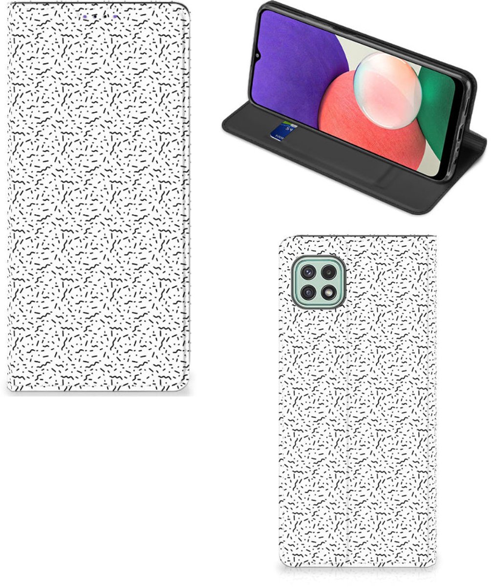 Samsung Galaxy A22 5G Hoesje met Magneet Stripes Dots
