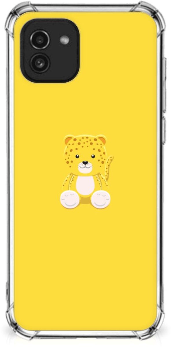 Samsung Galaxy A03 Stevig Bumper Hoesje Baby Leopard