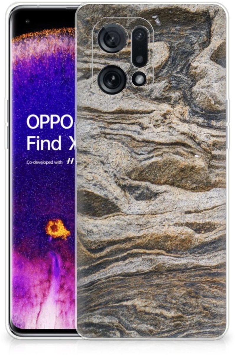 OPPO Find X5 TPU Siliconen Hoesje Steen