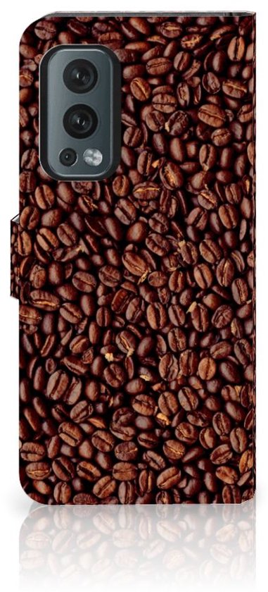 PU Premium Housse pour OnePlus Nord 2 5G Portefeuille Grains De Café
