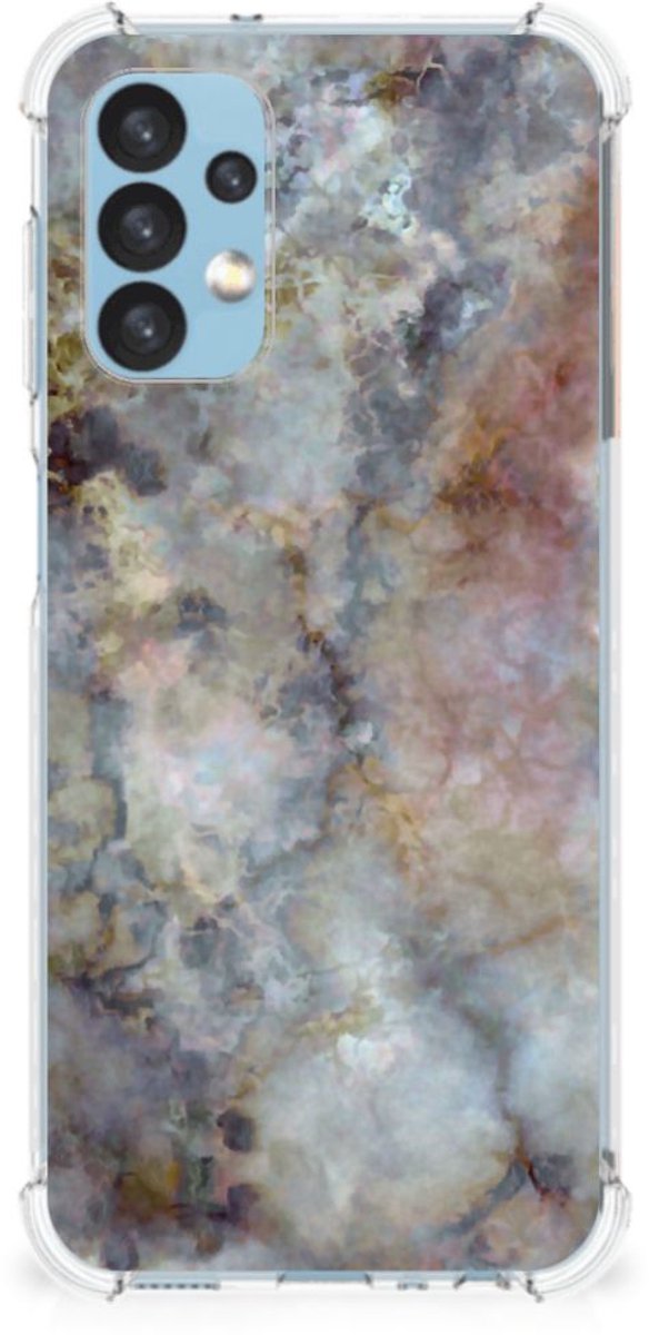Samsung Galaxy A13 (4G) Anti-Shock Hoesje Marmer Grijs