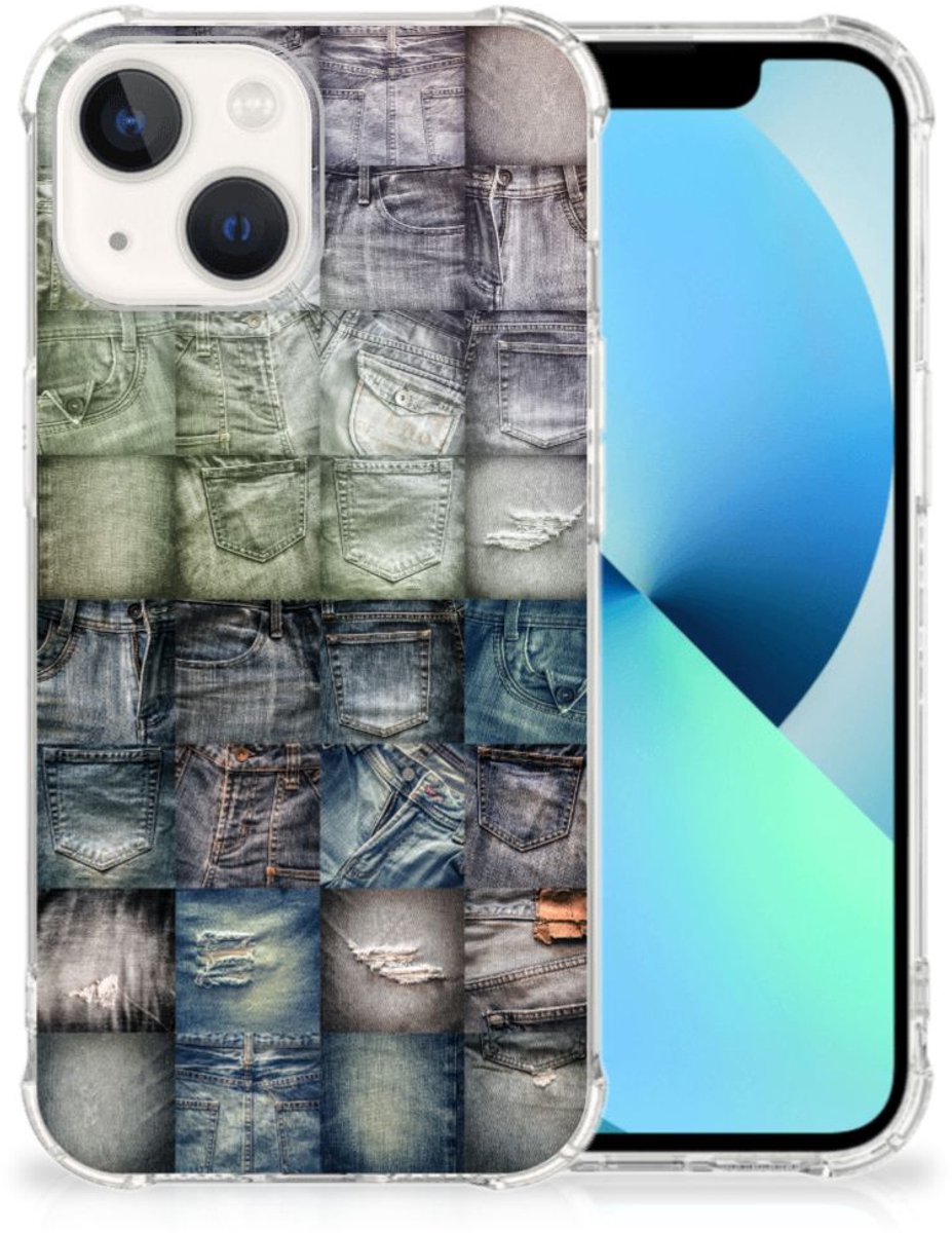 Anti Shock Bumper Case iPhone 13 Spijkerbroeken