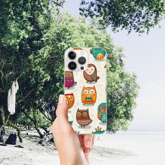 Coque Téléphone pour iPhone 13 Pro Max Silicone Gel Case Joyeux Owls