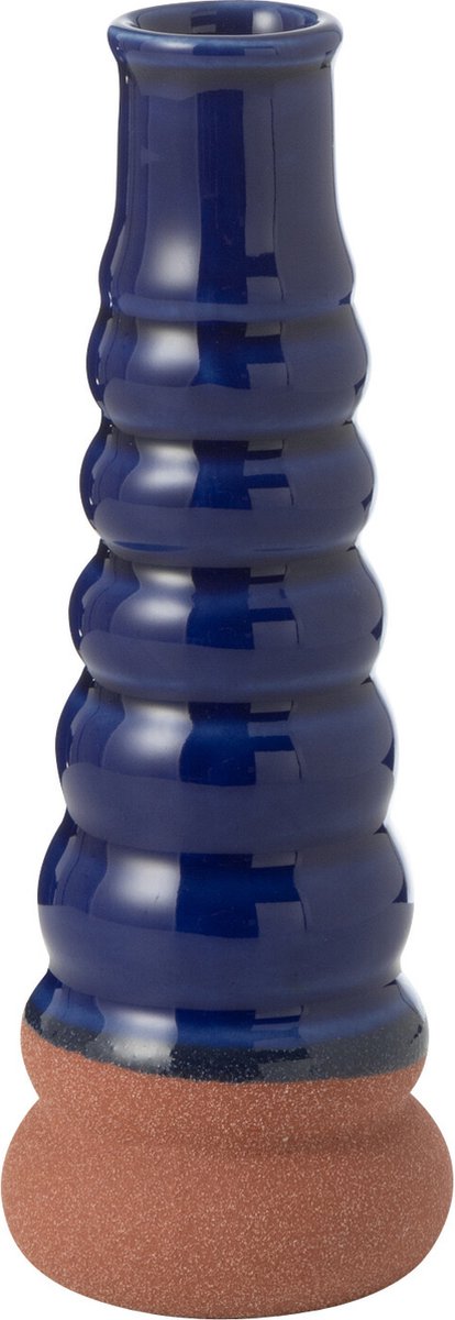 J-Line vaas Leo Buoys - porselein - blauw - 17.5 cm hoog