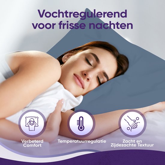 Slaapspeciaal eazydekbed Kussensloop - Grijs - 60x70 cm - Set van 2 - Zacht, Hypoallergeen, Ademend, Vochtregulerend, Dubbelgestikt & Onderhoudsvriendelijk