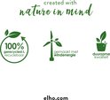 Groene iconen: een cirkel met '100% gerecycled & recyclebaar', een windmolen met 'gemaakt met windenergie' en een potje met 'duurzame kwaliteit'.
