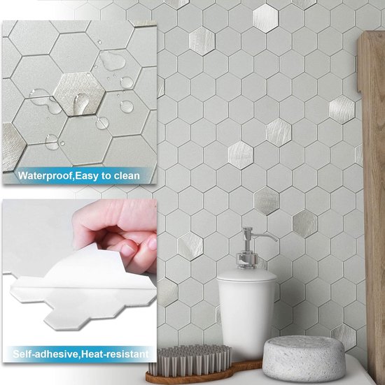 Dekorix plaktegels - Set van 10 zelfklevende tegels - 29x22.9cm - Groen