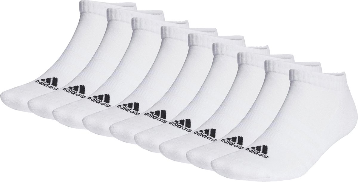 SOKKEN 9 paar adidas Sportswear laag uitgesneden sneakersokken unisex korte sokken Wit