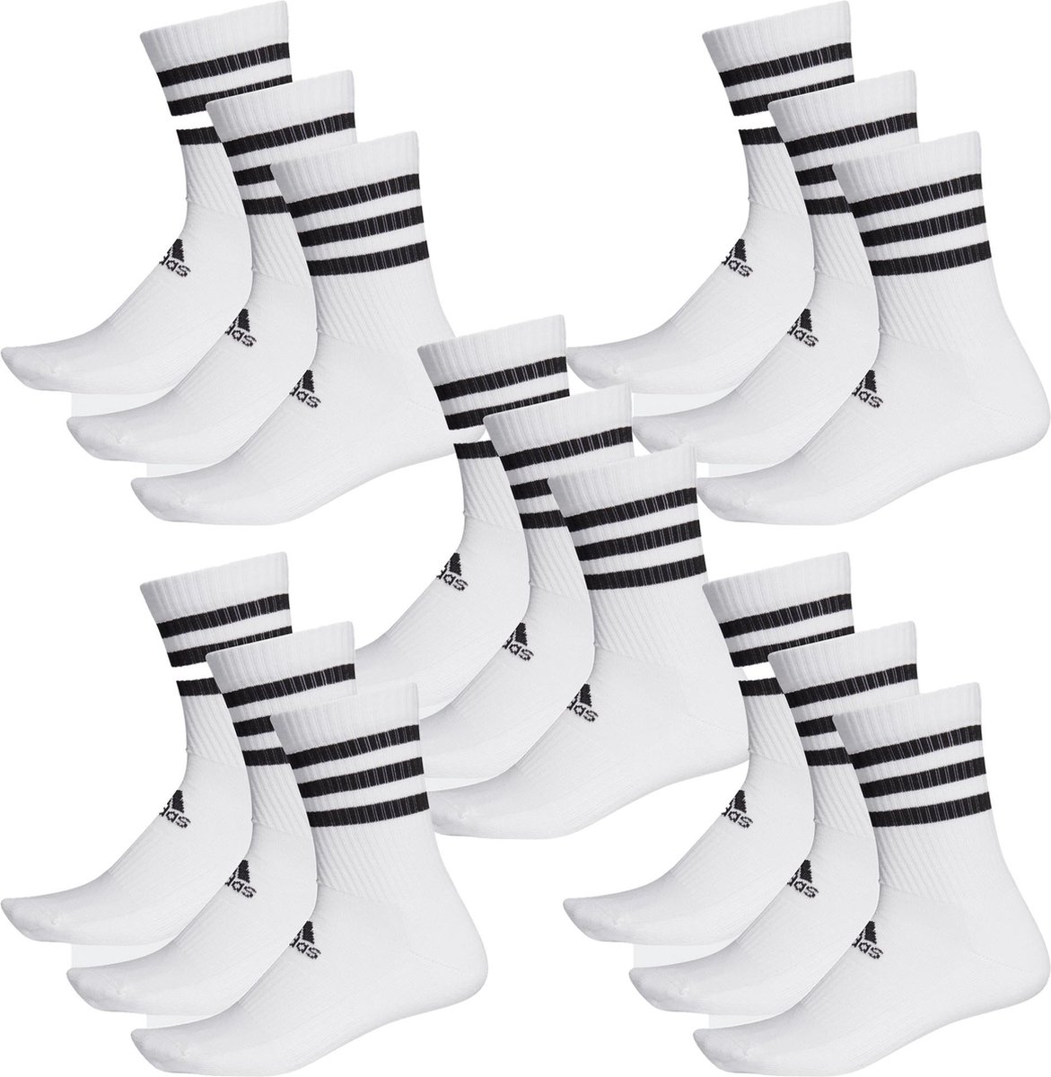 SOKKEN 15 paar adidas CSH CREW 15p tennissokken sportsokken unisex Wit