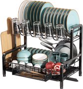 Égouttoir à vaisselle Unyqoos ® pour Cuisine à deux étages avec égouttoir rotatif