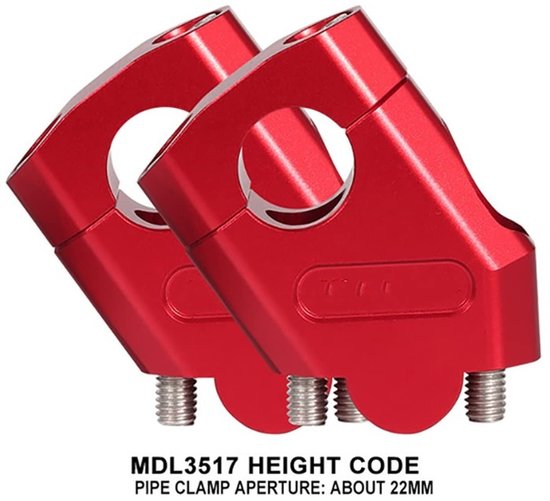 Rehausseur De Guidon (risers) Pour Moto MSX125 / CB1300 - 28mm Ou 22mm - En Alliage Aluminium, Rouge/noir/argent - Pour Plus De Confort