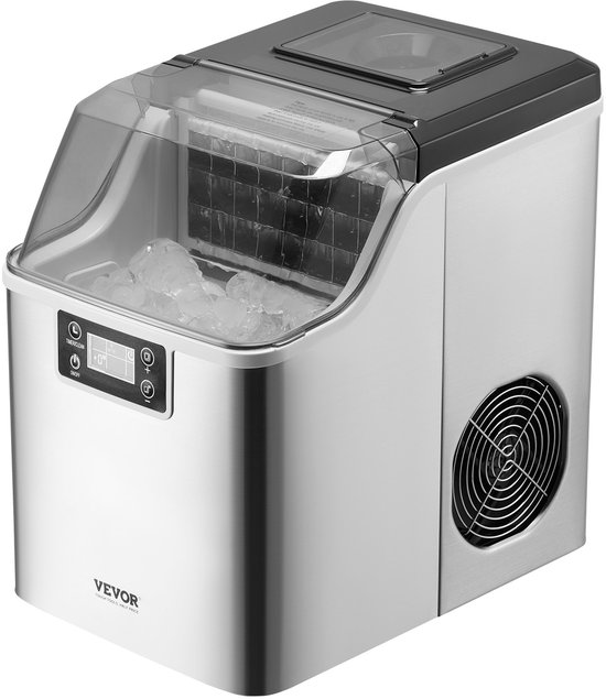 VEVOR Ijsmachine Ijsblokjesmachine 20,4KG/24U Zelfreinigend met Schepmand — afbeelding 2