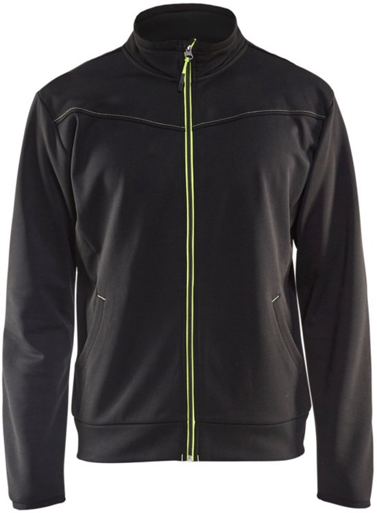 Blåkläder 3362-2526 Service Sweatshirt avec fermeture éclair Zwart/ Jaune taille XL