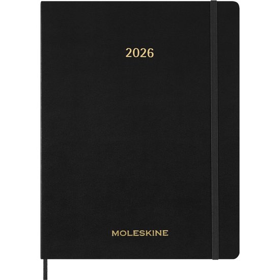 Moleskine 13 Maanden Agenda - 2026 - Essential Planner - Wekelijks - Verticaal - XXL - Zwart