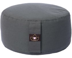 Meditatiekussen eco antraciet rond