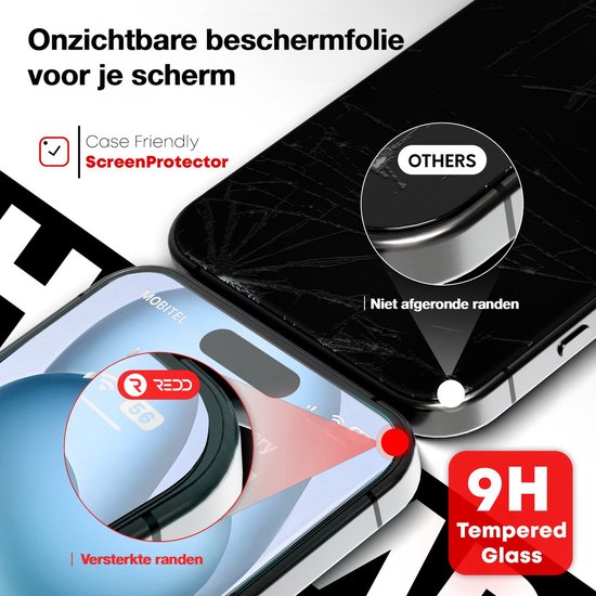 Protecteur d'écran iPhone 15 Plus Trempé Verre de protection trempé - 2 pièces de protection d'écran