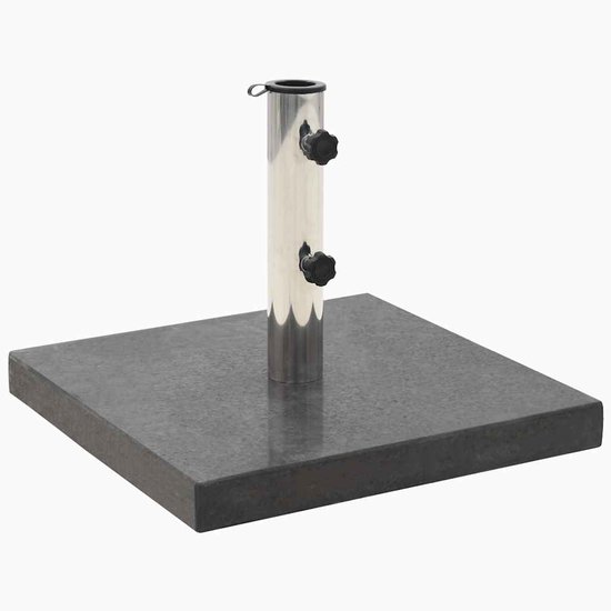 vidaXL Parasolvoet vierkant 28,5 kg graniet zwart - Parasolvoet - Parasolvoeten - Parasol Voet - Parasol Voet