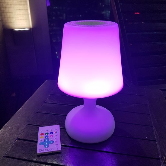 Bluetooth® Waterproof multicolour Speaker in shape of Table Lamp using LED tech incl. afstandsbediening — afbeelding 2