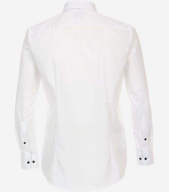 Chemise coupe moderne VENTI - popeline - blanche - Repassage facile - Col : 37