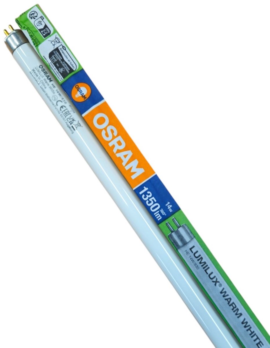 Osram TL5 HE 14W/830 Lumilux Warm White | 549 mm (563 mm inclusief pinnen) TL-buis | G5 | Warm Wit | 14 watt | 18.000 Branduren