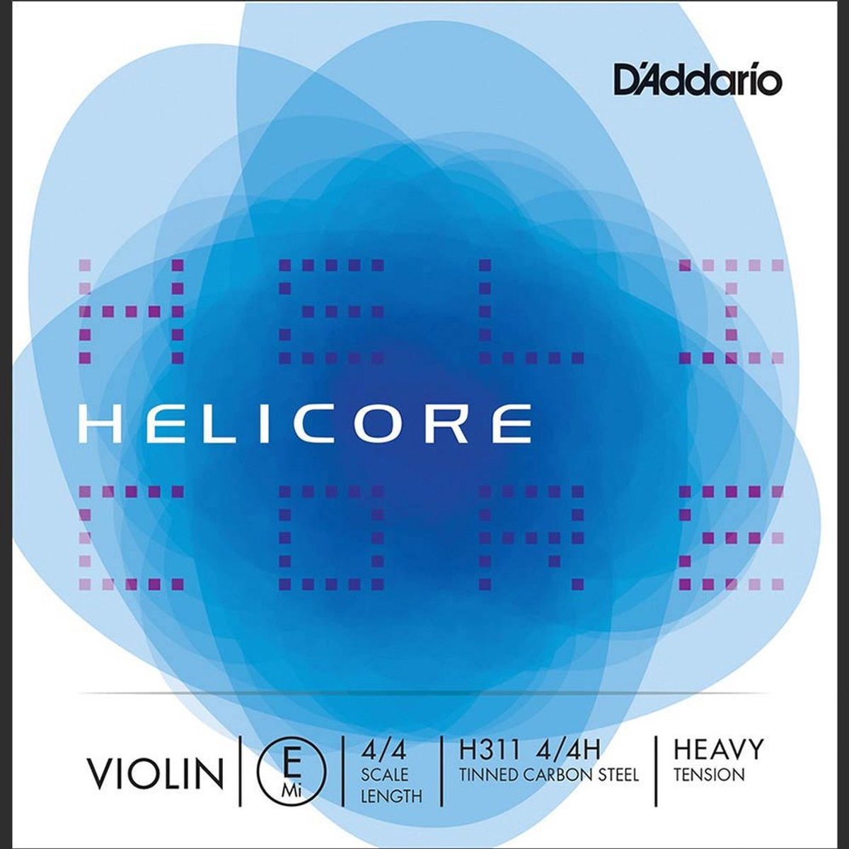 D'Addario H311-44H violin string E-1 4/4, heavy, tin-plated high-carbon plain steel