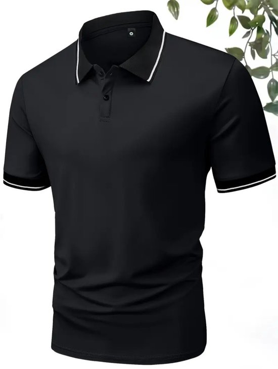 Bovista Golf Shirt Heren - T-shirt - Golfkleding - Golfen - Golf Accessoires - Polo Shirt - Zwart & Blauw & Groen - Maat L — afbeelding 5