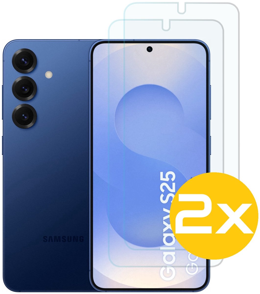 Screenprotector Geschikt Voor Samsung Galaxy S25 - Glasplaat - Tempered Glass - 2 Stuks