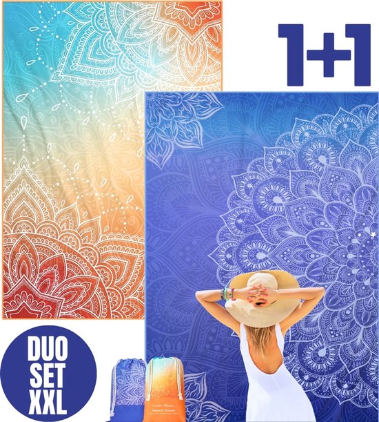 Drap de plage - Drap de bain - Diveblues® - UltraSoft - 145 x 200 cm XXL