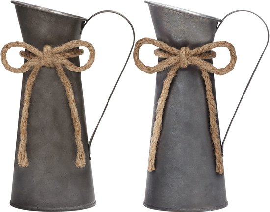 DKW Woonvision | Metalen lange vaas sand texture