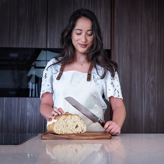 SOPHIOR Collection Classic Héritage - Couteau à pain | Acier 3 couches | Manche en palissandre | 60 HRC