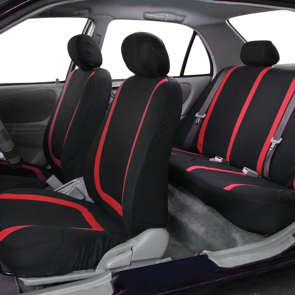 Joiride - Autostoelhoezen - Stoelhoes Auto - Autostoelhoezen voor Auto - Auto Stoelhoezen - Autostoelbeschermer - 9-Delig - Rood - CARFIT – foto 7
