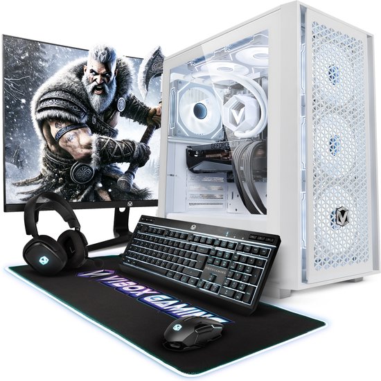 Vibox X-16 Complet Game PC • 27" Monitor • Intel Core i9 14900KF 6,0 GHz • Nvidia RTX 5070 Ti 16 GB • 32 GB RAM • 2 TB NVMe M.2 SSD • Windows 11 • WiFi